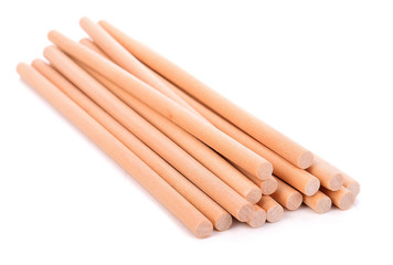 wooden stick isolated on white background