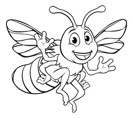 Bumble Honey Bee Cartoon Character