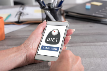 Diet concept on a smartphone