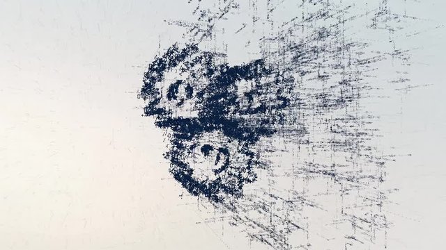 Mechanism logo, a design consisting of a code of numbers and a symbol. Abstract mechanism icon in computer cyber network on a light background