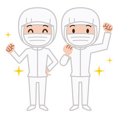 衛生服　作業着　マスク