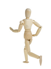 Wooden mannequin.