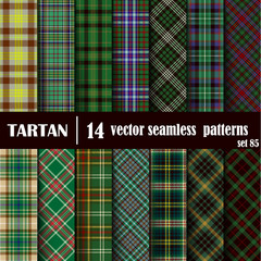 Set Tartan Seamless Pattern