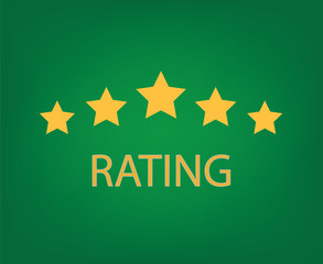 five star ratingconcept- vector illustration
