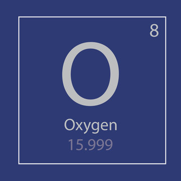 Oxygen O chemical element icon- vector illustration