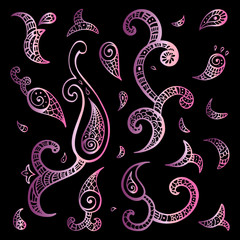Paisley background. Hand Drawn ornament. Vector illustration