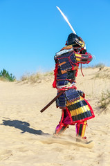 Man in samurai armour with sword. Original Character