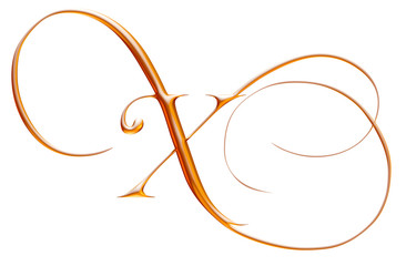 golden alphabet, letter X, 3d illustration