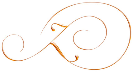 golden alphabet, letter Z, 3d illustration