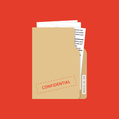 Confidential and top secret document concept. Vector - 199455325