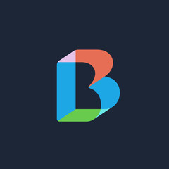 Letter B logo icon design template elements