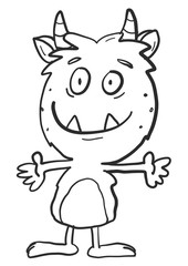 Ausmalbild Monster
