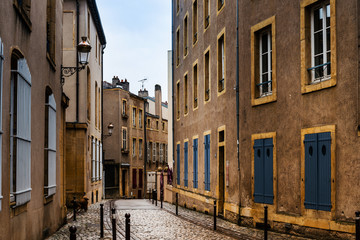 Street view of downtown in Metz, France