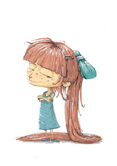 Character illustration, Girl