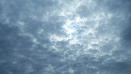 Clouds on sky with sun light
