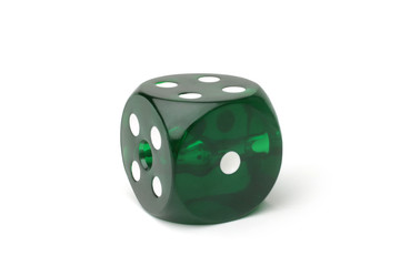 Counterweight semi-opaque green with white pips for yo-yo toy