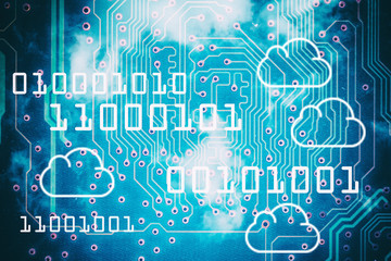 Cloud Computer Technologie Hintergrund