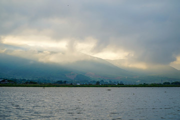 Gloomy Morning at Inle Lake in Myanmar (Burma)