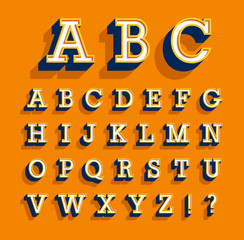 Retro alphabet.