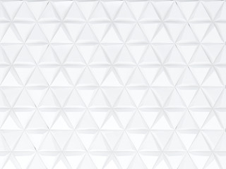 high tech white triangles texture or background 3d rendering