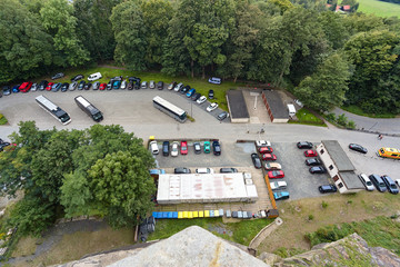 Königstein Fortress, located on the top of the mountain of the same name, in Saxon Switzerland,...