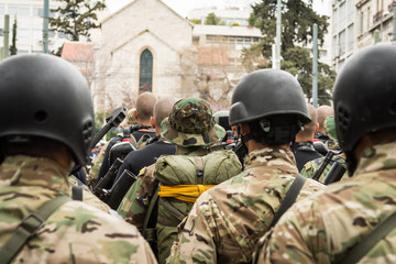 Squad of military special forces