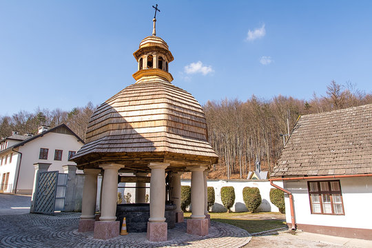 Old well in the Monastery of Dicalced Carmelites in Czerna near Krzeszowice (Poland)