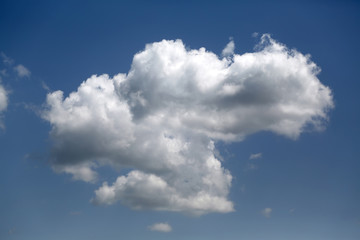 White clouds on the blue sky