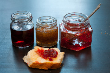 Homemade red jam.