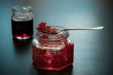 Homemade red jam.