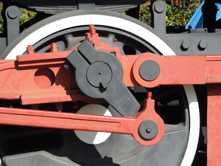 Old locomotive wheel