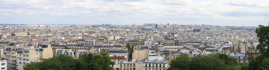 Fototapeta premium panorama-view of Paris from sacre-Coeur Basilica