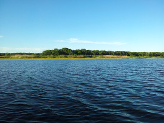 Volga river from the boat