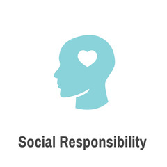 Social Responsibility Solid Icon Set w Honesty, integrity, & collaboration, etc