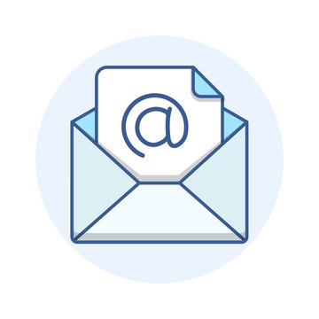 Vector Email Line Icon. E-mail envelope outline vector illustration