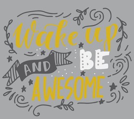 Hand lettering motivation quote for your design.