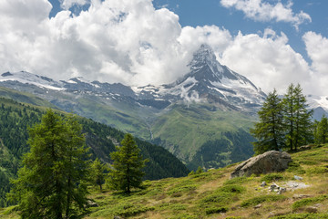 Fototapeta premium View on Matterhorn, the most iconic peak of Switzerland
