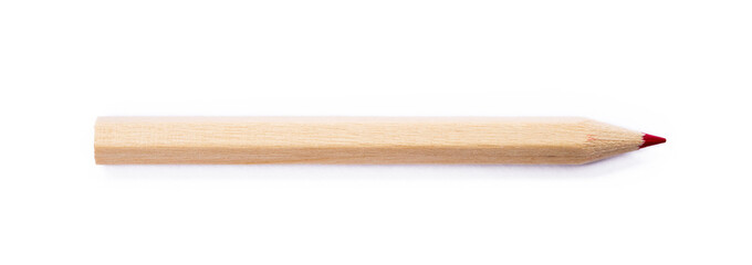 Wooden colorful ordinary pencils isolated on a white background