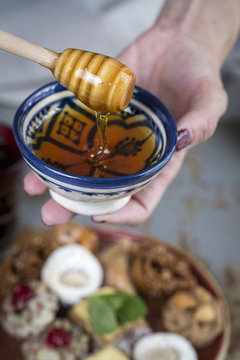 Typical Moroccan sweets. Homemade
