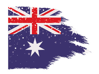 Flag of australia painted