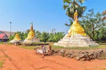 Three Pagodas Pass or Dan Chadi Sam Ong Between Thailand and Myanmar Borders