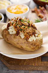 Baked potato with pulled pork