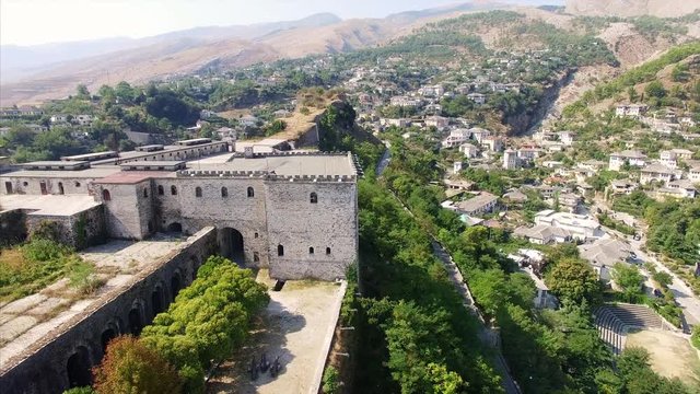 Close up of Albanian castle
