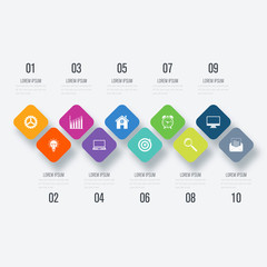 Vector illustration infographics 10 options