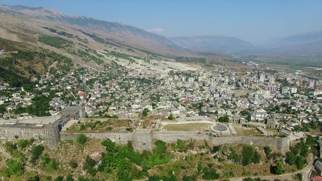 Castle with mountains in Albania