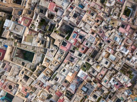 Aerial top view of Medina in Fes, Morocco