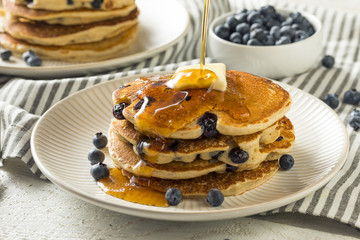 Healthy Homemade Blueberry Pancakes