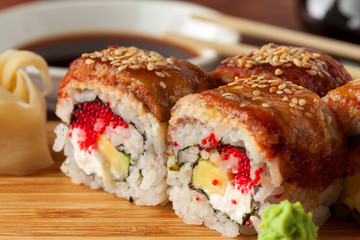 Japanese sushi rolls