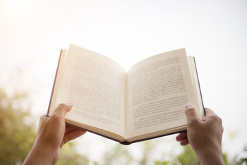 Handle books to educate. On the back of the sky.