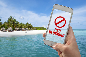 Smartphone mit Geoblocking Geo-Blocking